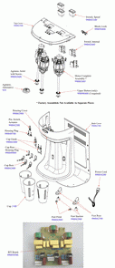 Diagram Diagram and Parts List for HMD-400-CE-A  Hamilton Beach Drink Mixer